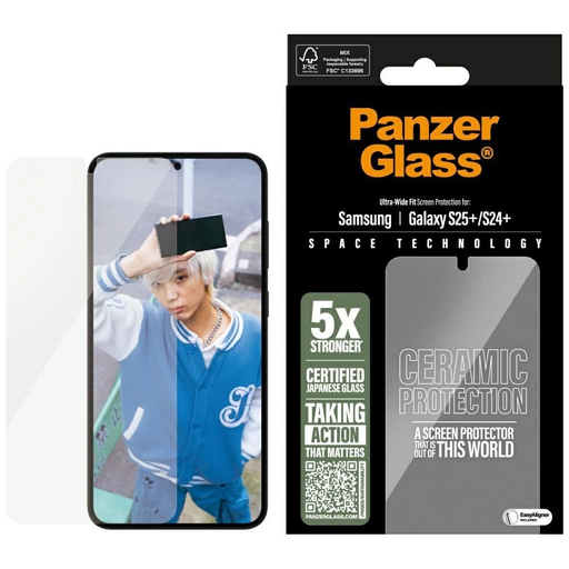 PanzerGlass Ultra-Wide Fit Kerámia Üveg Samsung Galaxy S25+ - Átlátszó üvegfólia PanzerGlass Ultra-Wide Fit Kerámia Üveg Samsung Galaxy S25+ - Átlátszó üvegfólia