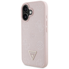 Guess Grained Hot Stamp Peony Triangle Logo MagSafe iPhone 16 tok - Pink - 0. kép