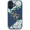 Guess Grained Roses Big 4G logós tok iPhone 16-hoz - kék - 1. kép