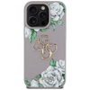 Guess Grained Roses Big 4G Logo iPhone 16 Pro tok - Lila - 1. kép