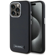 Karl Lagerfeld FW Metal Plate MagSafe iPhone 15 Pro tok - Fekete