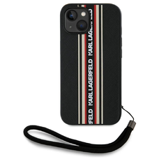 Karl Lagerfeld Saffiano Athleisure Stripes Cord iPhone 15 tok - Piros tok