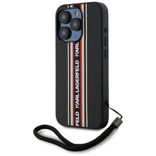Karl Lagerfeld Saffiano Athleisure Stripes Cord iPhone 15 Pro Max tok - Piros