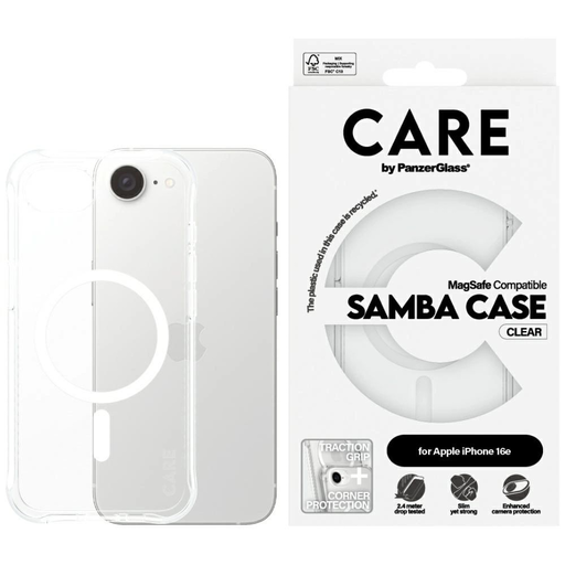 CARE by PanzerGlass Fashion MagSafe iPhone 16e tok - Átlátszó CARE by PanzerGlass Fashion MagSafe iPhone 16e tok - Átlátszó