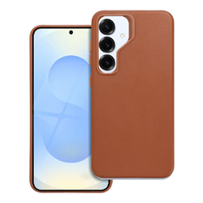 LEATHER MAG COVER tok Samsung Galaxy S25 barna