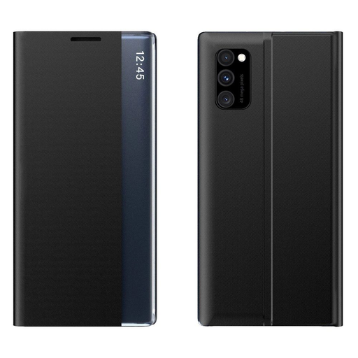 Új Sleep Case tok állvány funkcióval és fliptokkal a Poco M4 Pro 5G-hez fekete tok