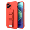 Rope Case Szilikon Láncos Tok Pánttal Xiaomi Poco M4 Pro 5G Piros - 0. kép