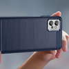 Xiaomi Poco F4 5G carbon tok szilikonból, karbon mintás fekete tok - 3. kép
