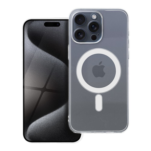 Átlátszó tok 2 mm az IPHONE 15 Pro Max számára MagSafe kompatibilis (kamera védelem) átlátszó tok
