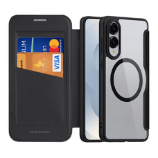 DUX DUCIS SKIN X PRO fliptok a MagSafe kompatibilitással SAMSUNG S25 Edge fekete tok