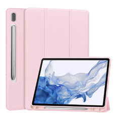  Techsuit - Flex Háromrészes (ceruzatartóval) - Samsung Galaxy Tab S10 FE Plus - Rózsaszín tok