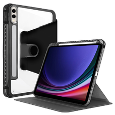  Techsuit - Kristálytiszta Látvány - Samsung Galaxy Tab S9 Plus / S9 FE Plus / S10 Plus - Fekete tok