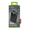 Powerbank SBS 20000 mAh 20W beépített USB-C kábellel és digitális kijelzővel - fekete - 0. kép