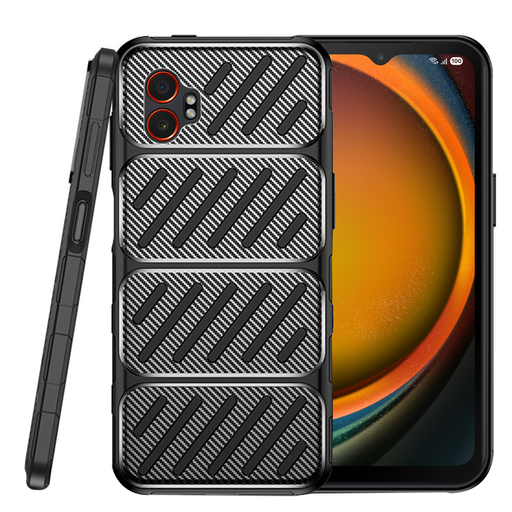 Techsuit - Szénszál - Samsung Galaxy Xcover7 Pro - Fekete tok Techsuit - Szénszál - Samsung Galaxy Xcover7 Pro - Fekete tok
