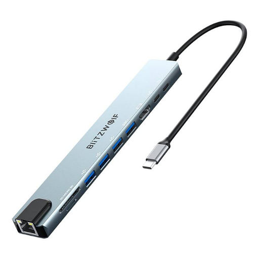 Docking Station Blitzwolf BW-TH5 10in1 USB-C (ezüst)