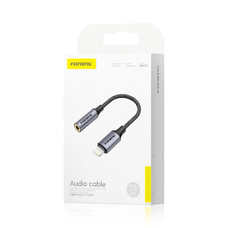 FONENG adapter BM30 Lightning - JACK 3.5MM 0.14M Fekete