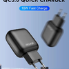 JELLICO fali töltő C32 18W 1xUSB QC3.0 + Lightning kábel Fekete - 2. kép