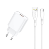 JELLICO hálózati töltő C7 22.5W 1xUSB QC3.0 + USB-C kábel fehér - 0. kép