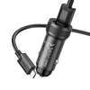 HOCO autós töltő Z49 2.4A 2xUSB + kábel Micro USB Fekete - 2. kép