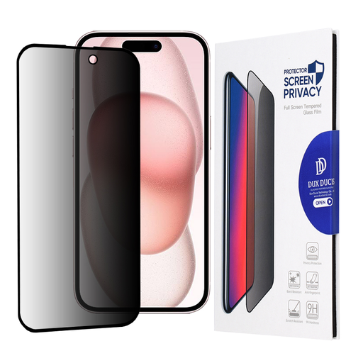  Dux Ducis - Edzett Üveg Képernyővédő Prémium - iPhone 15 - Fekete üvegfólia