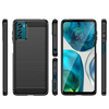  Techsuit - Szénszálas Szilikon - Motorola Moto G42 - Fekete tok - 1. kép