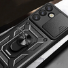 Hybrid Armor Camshield páncélozott tok állvánnyal és kamerafedéllel Google Pixel 9A-hoz - Fekete tok - 4. kép