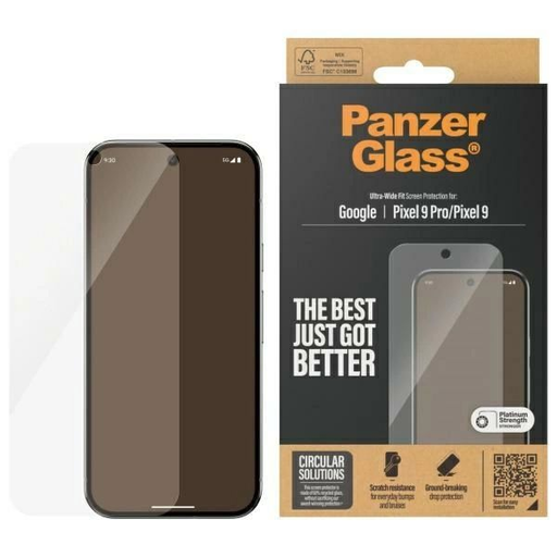 PanzerGlass Ultra-Wide Fit Képernyővédő edzett üveg Google Pixel 9 / 9 Pro - Átlátszó üvegfólia PanzerGlass Ultra-Wide Fit Képernyővédő edzett üveg Google Pixel 9 / 9 Pro - Átlátszó üvegfólia