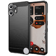  Techsuit - Szénszálas Szilikon - Nothing CMF Telefon 2 Pro - Fekete tok