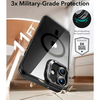 ESR - Klasszikus Hibrid HaloLock Kitámasztó - iPhone 16 - Átlátszó Fekete tok - 1. kép
