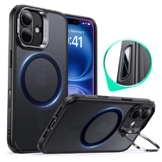  ESR - Klasszikus Hibrid HaloLock Kitámasztós Tok - iPhone 16 - Matt Fekete tok