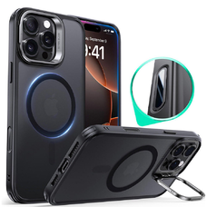  ESR - Klasszikus Hibrid HaloLock Kitámasztós Tok - iPhone 16 Pro - Matt Fekete tok