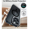  ESR - Klasszikus Hibrid HaloLock Kitámasztó - iPhone 16 Pro Max - Matt Fekete tok - 2. kép