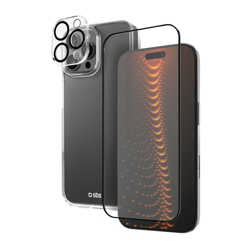 SBS készlet D3O technológiával iPhone 16 Pro Max - tok + üveg kijelző és kamera védő - átlátszó SBS készlet D3O technológiával iPhone 16 Pro Max - tok + üveg kijelző és kamera védő - átlátszó