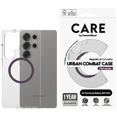 CARE by PanzerGlass Flagship Urban Combat Lila QI Tok Samsung Galaxy S25 Ultra - Átlátszó tok