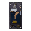 LCD kijelző + Érintőegység + Előlapi borítás Samsung S908 Galaxy S22 Ultra Phantom Black - 0. kép