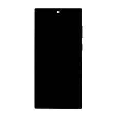 LCD kijelző + Érintőegység + Előlapi borítás Samsung S908 Galaxy S22 Ultra Phantom Black