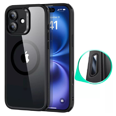  ESR - Klasszikus Hibrid HaloLock - iPhone 16 - Átlátszó Fekete tok