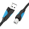 USB 2.0 A - USB-B nyomtató kábel Vention VAS-A16-B100 1m Fekete - 1. kép