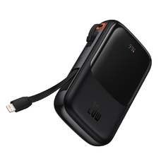  Baseus - Power Bank Qpow Pro (PPQD040001) - 2x Lightning, Type-C, USB, 20000mAh, 20W, kábel USB-C-vel - Fekete