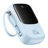  Baseus - Qpow Pro+ (P10067103313-00) - Power Bank, Lightning, 2x Type-C, USB, 22.5W, 20000mAh, Type-C kábel - Kék - 0. kép