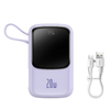  Baseus - Qpow Pro Power Bank (PPQD030005) - 2x Lightning, Type-C, USB, 20000mAh, 20W, USB-C kábellel - Lila - 0. kép