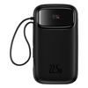 Baseus - Qpow Pro+ Power Bank (P10055002113-00) - Lightning, 2x Type-C, USB, 22.5W, 20000mAh, Type-C kábel, 30cm - Fekete - 0. kép