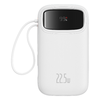  Baseus - Qpow Pro+ külső akkumulátor (P10055002223-00) - Lightning, 2x Type-C, USB, 22,5W, 20000mAh, Type-C kábel, 30 cm - Fehér - 0. kép