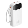  Baseus - Qpow Pro+ külső akkumulátor (P10055002223-00) - Lightning, 2x Type-C, USB, 22,5W, 20000mAh, Type-C kábel, 30 cm - Fehér - 2. kép
