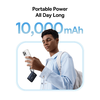  Baseus - PicoGo Power Bank (P10076803123-00) - Type-C, USB, Gyors Töltés, 45W, 10000mAh, Beépített Type-C Kábel - Fekete - 4. kép