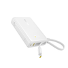  Baseus - PicoGo Power Bank (P10076803213-00) - Type-C, USB, Gyors töltés, 45W, 10000mAh, Beépített Type-C kábel - Fehér - 1. kép