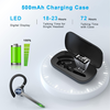  Techsuit - Bluetooth fejhallgató (CB3) - Kihangosító, ENC, LED digitális kijelző, Bluetooth 5.1, 500mAh, 72 órás beszélgetési idő - Fekete - 2. kép