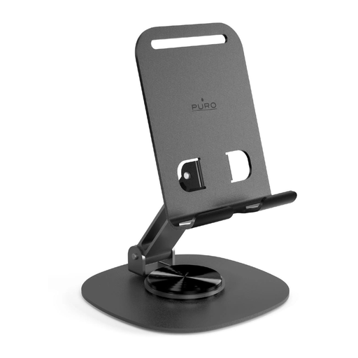 Puro Tilt Pro alumínium asztali mobiltelefon/tablet tartó - sötétszürke