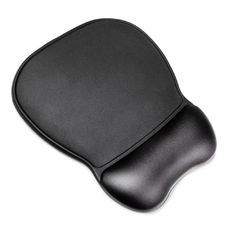Ergonomikus egérpad és csuklótámasz gél Eco bőr nagy csúszásmentes - Fekete