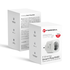 FORCELL F-ENERGY EU02 Okos Dugalj 230V WiFi-vel, programozóval és Tuya/Amazon Alexa támogatással - fehér